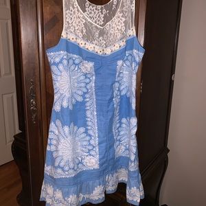 Free People Sky Blue / White Summer Dress